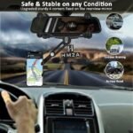 Anubhav Janni Mirror Phone Holder Car Mobile For Mirror Rearview With 360° Rotation Adjustable Arm Universal Car Rear View Multifunctional Holder Four Design For Phones Car (Pack Of 1 Pcs) - Image 3