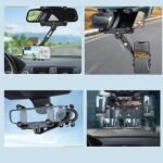 Anubhav Janni Mirror Phone Holder Car Mobile For Mirror Rearview With 360° Rotation Adjustable Arm Universal Car Rear View Multifunctional Holder Four Design For Phones Car (Pack Of 1 Pcs) - Image 6