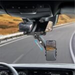 Anubhav Janni Mirror Phone Holder Car Mobile For Mirror Rearview With 360° Rotation Adjustable Arm Universal Car Rear View Multifunctional Holder Four Design For Phones Car (Pack Of 1 Pcs) - Image 7