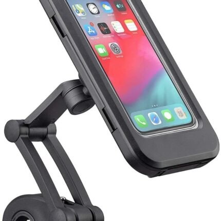 Anubhav Janni Motorcycle Phone Case Mobile Holder Waterproof Bike Aluminum Alloy Base Anti Glare Touch Screen Bicycles Scooters Electric Bikes Touch Screen Case Rotating Holder (Pack Of 1 Pcs)