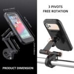 Anubhav Janni Motorcycle Phone Case Mobile Holder Waterproof Bike Aluminum Alloy Base Anti Glare Touch Screen Bicycles Scooters Electric Bikes Touch Screen Case Rotating Holder (Pack Of 1 Pcs) - Image 4