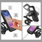 Anubhav Janni Motorcycle Phone Case Mobile Holder Waterproof Bike Aluminum Alloy Base Anti Glare Touch Screen Bicycles Scooters Electric Bikes Touch Screen Case Rotating Holder (Pack Of 1 Pcs) - Image 5