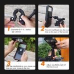 Anubhav Janni Motorcycle Phone Case Mobile Holder Waterproof Bike Aluminum Alloy Base Anti Glare Touch Screen Bicycles Scooters Electric Bikes Touch Screen Case Rotating Holder (Pack Of 1 Pcs) - Image 8
