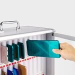 Anubhav Janni 12 Slot Phone Locker Cell Box Aluminum Alloy Wall Mounted Mobile Storage Organizer Cabinet School Office Classroom Student Solution Individual Locking Compartments (Pack Of 1 Pcs) - Image 4