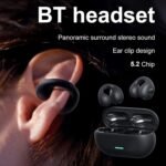 Anubhav Janni Ear Clip Earbud Bone Conduction Headphones Open Wireless Earbuds Intelligent Recognition Earphone Waterproof Earbuds Bluetooth Earphones Reduction Charging Case (Pack Of 1 Pcs) - Image 4