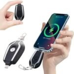 Anubhav Janni Mini Power Emergency Pad Keychain For C Pin Charger New Pod Wireless Charging Compact Portable Travel Friendly Portable Compact Ultra Slim USB Type Compatible (Pack Of 1 Pcs) - Image 3