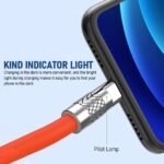 Anubhav Janni Orange 3 In 1 Charging Cable USB Fast Cable Multi Connector High Speed Data Sync Type C Retractable Heavy Duty Zinc Alloy Soft Silicone Tablets Fast Home Office Car (Pack Of Pcs) - Image 4