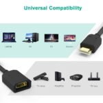 Anubhav Janni Hdmi Extender (Male To Female) Trending HDMI Extension Cable Black Cable High Laptop LED PC Cable Adapter Fire Chromecast Connector Fast TV Computers Laptops (Pack Of 1 Pcs) - Image 5
