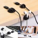 Anubhav Janni Cable Clip Protector Clips Desktop Cord Organizer Multipurpose Silicone Adhesive Hooks For TV Home Office Cubicle Car Desk Bedside Office Management System (Pack Of 1 Pcs) - Image 5