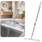 Anubhav Janni Bathroom Cleaning Wiper Floor With Silicone Blade Magic Broom Water Squeegee, Swivel Head Adjustable Long Handle For Bathroom Tiles Marble Glass Balcony  Cleaning (Pack Of 1 Pcs)
