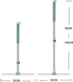 Anubhav Janni Bathroom Cleaning Wiper Floor With Silicone Blade Magic Broom Water Squeegee, Swivel Head Adjustable Long Handle For Bathroom Tiles Marble Glass Balcony  Cleaning (Pack Of 1 Pcs) - Image 2