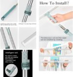 Anubhav Janni Bathroom Cleaning Wiper Floor With Silicone Blade Magic Broom Water Squeegee, Swivel Head Adjustable Long Handle For Bathroom Tiles Marble Glass Balcony  Cleaning (Pack Of 1 Pcs) - Image 3