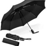 Anubhav Janni Automatic Open Close Umbrella Black Umbrella Metal Waterproof Round Modern Style Office Outdoor Rain Strong Wind Open Close Button Perfect (Pack Of 1 Pcs)