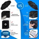 Anubhav Janni Automatic Open Close Umbrella Black Umbrella Metal Waterproof Round Modern Style Office Outdoor Rain Strong Wind Open Close Button Perfect (Pack Of 1 Pcs) - Image 2