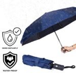 Anubhav Janni Automatic Open Close Umbrella (Blue ) Umbrella Metal Waterproof Round Modern Style Office Outdoor Rain Strong Wind Open Close Button Perfect (Pack Of 1 Pcs) - Image 2