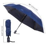 Anubhav Janni Automatic Open Close Umbrella (Blue ) Umbrella Metal Waterproof Round Modern Style Office Outdoor Rain Strong Wind Open Close Button Perfect (Pack Of 1 Pcs) - Image 5