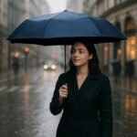 Anubhav Janni Automatic Open Close Umbrella (Blue ) Umbrella Metal Waterproof Round Modern Style Office Outdoor Rain Strong Wind Open Close Button Perfect (Pack Of 1 Pcs) - Image 6
