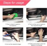 Anubhav Janni Car Door Sill Tape (5 Cm*5 M) Sticker Carbon Fiber Rubber Edge Bumper Mirror Boot Entry Self Adhesive Waterproof Universal Fit Bumper Strip Trim Exterior Interior (Pack Of 1 Pcs) - Image 4