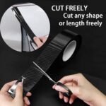 Anubhav Janni Car Door Sill Tape (5 Cm*5 M) Sticker Carbon Fiber Rubber Edge Bumper Mirror Boot Entry Self Adhesive Waterproof Universal Fit Bumper Strip Trim Exterior Interior (Pack Of 1 Pcs) - Image 5