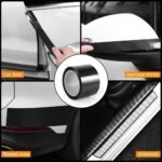 Anubhav Janni Car Door Sill Tape (5 Cm*5 M) Sticker Carbon Fiber Rubber Edge Bumper Mirror Boot Entry Self Adhesive Waterproof Universal Fit Bumper Strip Trim Exterior Interior (Pack Of 1 Pcs) - Image 8