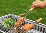Anubhav Janni BBQ Tandoor Stick Stainless Steel Skewers With Wooden Handle Flat Metal Kebab Sticks Grill Barbecue Rust Resistant Rounded Square Kabab Grill Tool Outdoor Grilling (Pack Of 1 Pcs) - Image 2