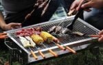 Anubhav Janni BBQ Tandoor Stick Stainless Steel Skewers With Wooden Handle Flat Metal Kebab Sticks Grill Barbecue Rust Resistant Rounded Square Kabab Grill Tool Outdoor Grilling (Pack Of 1 Pcs) - Image 3