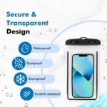Anubhav Janni New Waterproof Moblie Pouch Cover Moblie Rotation Lock Closure Rainy Conditions Water Proof Mobile Phones  Swimming Rain Travel Samsung Mi Redmi Oppo Vivo (Pack Of 1 Pcs) - Image 2