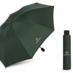 Anubhav Janni Automatic Open Close Umbrella (Green) Travel Umbrella Wind Vent Unisex Adult Auto Close Folding UV Carabiner Handle Portable Men Women Kids Small Case Compact Sunny (Pack Of 1 Pcs)