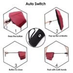 Anubhav Janni Automatic Open Close Umbrella (Red Color) Travel Umbrella Wind Vent Unisex Adult Auto Close Folding UV Carabiner Handle Portable Men Women Kids Small Case Compact (Pack Of 1 Pcs) - Image 4