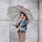 Anubhav Janni Automatic Open Close Umbrella (Red Color) Travel Umbrella Wind Vent Unisex Adult Auto Close Folding UV Carabiner Handle Portable Men Women Kids Small Case Compact (Pack Of 1 Pcs) - Image 5