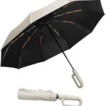 Anubhav Janni Umbrella With Hanging Handle Travel Umbrella Portable Sun Rain Beach UV Protection Lightweight Umbrellas Girls Women Office Car Outdoor Folding Windproof (Pack Of 1 Pcs)