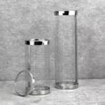Anubhav Janni BBQ Tube Big Size(30*9.7) Stainless Steel BBQ Rolling Basket Grilling Round Cylinder Mesh Cage Vegetables Fish Meat Outdoor Barbecue Grill Easy Grilling Rotating (Pack Of 1 Pcs) - Image 7