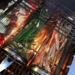 Anubhav Janni BBQ Tube Big Size(30*9.7) Stainless Steel BBQ Rolling Basket Grilling Round Cylinder Mesh Cage Vegetables Fish Meat Outdoor Barbecue Grill Easy Grilling Rotating (Pack Of 1 Pcs) - Image 8