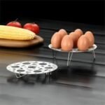 Anubhav Janni Egg Boiling Stand Stainless Steel Steamer Rack Multipurpose Heatproof Stackable Pot Accessories And Pressure Cooker Pans Steam Boiling Kitchen Steam Holder Cooking (Pack Of 1 Pcs) - Image 8
