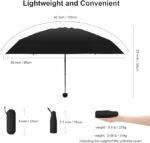 Anubhav Janni Mini Umbrella With Case Travel Umbrella Portable Sun Rain Beach UV Protection Lightweight Umbrellas Girls Women Office Car Outdoor Folding Windproof (Pack Of 1 Pcs) - Image 2