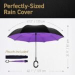 Anubhav Janni C Umbrella Travel Umbrella Portable Sun Rain Beach UV Protection Lightweight Umbrellas Girls Women Office Car Outdoor Folding Windproof (Pack Of 1 Pcs) - Image 5
