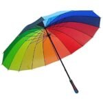 Anubhav Janni Rainbow Umbrella Medium Travel Umbrella Portable Sun Rain Beach UV Protection Lightweight Umbrellas Girls Women Office Car Outdoor Folding Windproof (Pack Of 1 Pcs)