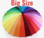 Anubhav Janni Rainbow Umbrella Medium Travel Umbrella Portable Sun Rain Beach UV Protection Lightweight Umbrellas Girls Women Office Car Outdoor Folding Windproof (Pack Of 1 Pcs) - Image 6