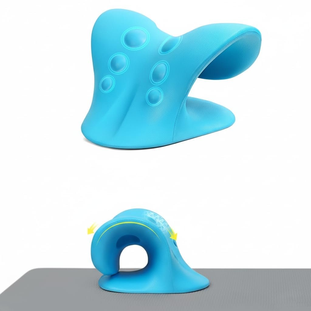 Anubhav Janni Neck Traction Device Support Stretcher Cervical Device Shoulder Relaxer With Acupressure Support Chiropractic Pillow For Home Massage Posture Pain Relief Relaxer (Pack Of 1 Pcs) Anubhav Janni Neck Traction Device Support Stretcher Cervical Device Shoulder Relaxer With Acupressure Support Chiropractic Pillow For Home Massage Posture Pain Relief Relaxer (Pack Of 1 Pcs) - Image 1