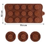 Anubhav Janni Mix Shape Silicone Chocolate Mold Moulds Heart Flower Candy Molds For Chocolate Jelly Gummies Flexible Non Stick Reusable Baking Trays Mini DIY Sweets (Pack Of 1 Pcs) - Image 2