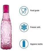 Anubhav Janni Zig Zag Water Bottle BPA Free Plastic Bottle Leak Proof Firm Grip 100% Food Grade Bottles For Home Office Freezer Fridge Set Sports School Travelling Gym Yoga (Pack Of 1 Pcs) - Image 2