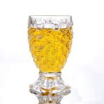 Anubhav Janni Pineapple Glass 180 Ml Design Water Set Transparent Premium Embossed Glasses Water Juice Mocktails Beverages Stylish Drinkware Home Party Use Crystal Clear (Set Of 6 Pcs) - Image 2
