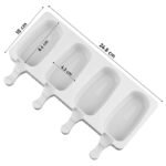 Anubhav Janni Silicone Ice Candy Mould Big Oval Mini Cream Cake Cakesicle Popsicle Mold Popcicle Molds Pop Molds Cavities Ice Chocolate Wooden Sticks Shape Reusable Makers Kulfi (Pack Of 1 Pcs) - Image 2