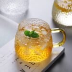 Anubhav Janni Golden Handle Coffie Mug 440 Ml Borosilicate Glass Cup Coffee Tea With Crystal For Lemon Coffee Tea Milk Green Tea Herbal Tea Lemon Home Coffee Tea Milk Green (Pack Of 1 Pcs) - Image 2