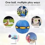 Anubhav Janni Magic Ball Ufo With Ligh Flying Ball UFO Kids Flying Saucer Interactive Saucer Toy Pet Training Toy LED Light Air Hover Football Shock Proof Soccer Outdoor Garden (Pack Of 1 Pcs) - Image 2