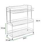 Anubhav Janni Ss L Shape Multipourpose Trolly Stainless Steel Multipurpose Kitchen Rack Storage Shelf Cutlery Storage Rack/Dish Rack Basket Boxes Utensils Dishes Plates Home (Pack Of 1 Pcs) - Image 2