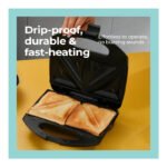 Anubhav Janni Sandwich Toaster Maker For Grilling Toasting Non Stick Dual Grill Plates Quick Even Heating Cool Touch Handle Press Lock Smart Light Indicator Easy To Clean (Pack Of 1 Pcs) - Image 2