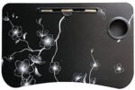 Anubhav Janni Black Flower Printed Laptop Table Multipurpose Foldable Study Wooden Writing Desk Bed Sofa Floor Portable Students Home Office Work Table Blue Laptop Table School (Pack Of 1 Pcs) - Image 2