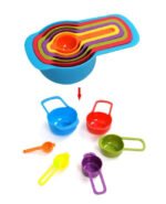 Anubhav Janni Measuring Color Spoon Plastic Colorful Cup Set Multi Function Spoons Kitchen Tools Baking Cups Teaspoon Rainbow Colors Utensil In And Spoon Multicolor (Set Of 6 Pcs) - Image 2