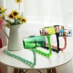 Anubhav Janni Cute Worm Lazy Mobile Holder Phone Multi Functional Bracket Octopus Triangle Powerful Adsorption Home Bicycle Snake Shape Suction Holder Flexible Cell Mount (Pack Of 1 Pcs) - Image 2